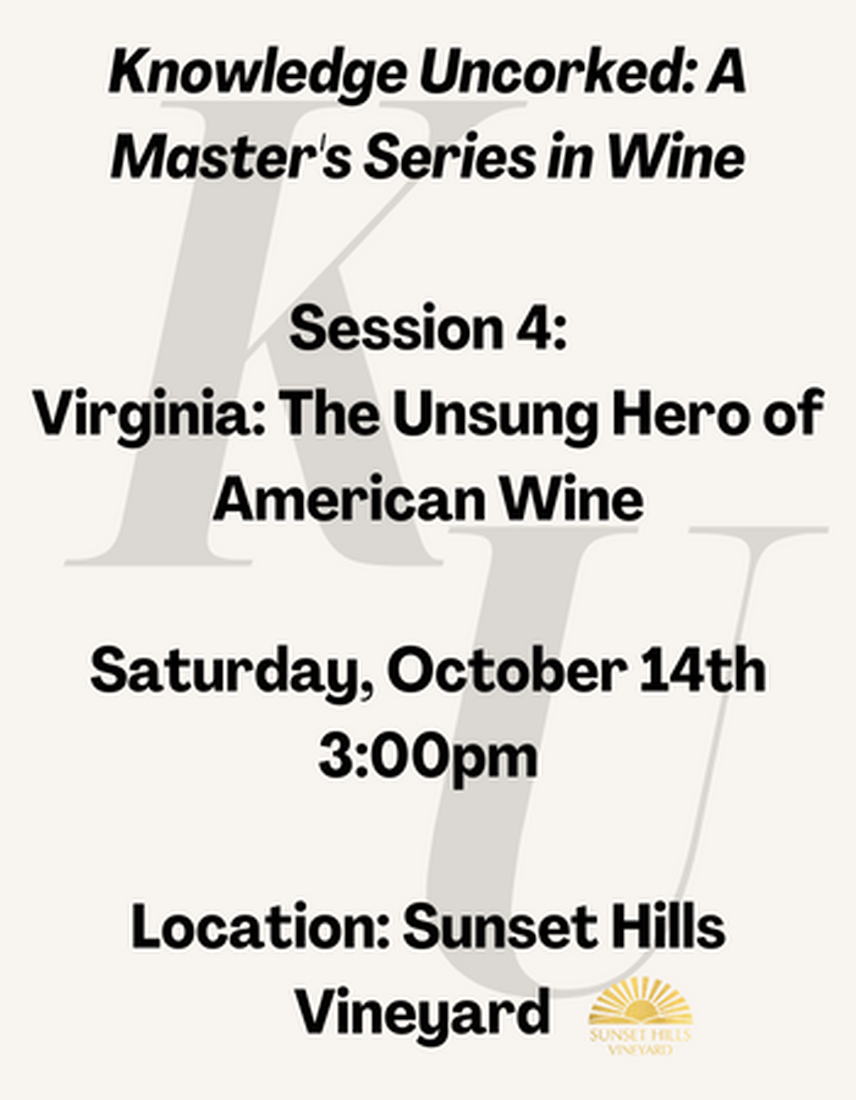 Virginia: The Unsung Hero of American Wine (3:00pm)