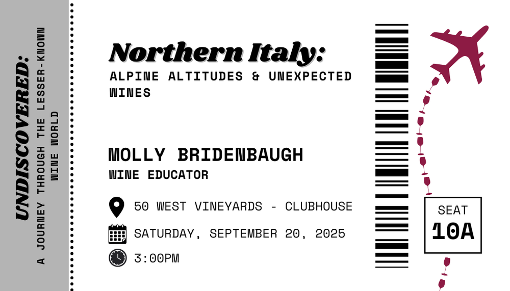 Northern Italy: Alpine Altitudes & Unexpected Wines (3:00pm)